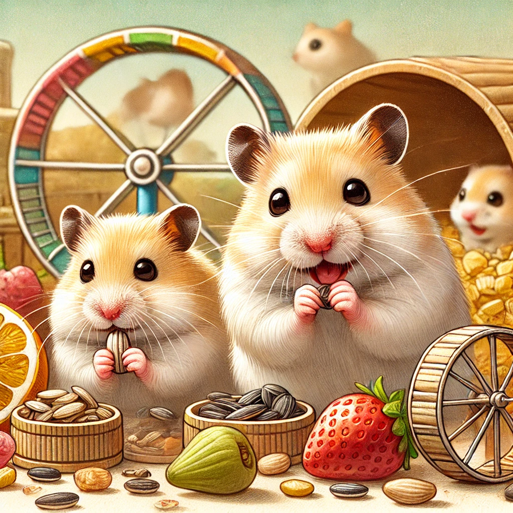 petiscos gourmet para hamsters felizes